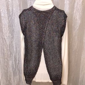 HYPR iridescent metallic coverup/ top